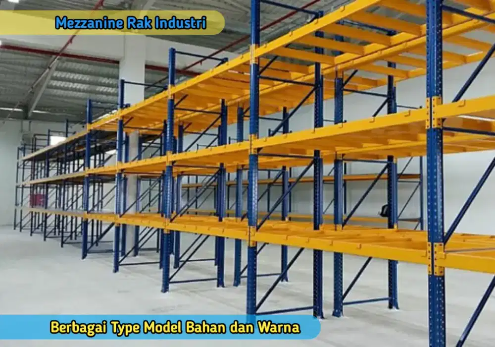 Rak Industri Mezzanine Space Kantor Produksi Gudang Penyimpanan Pabrik