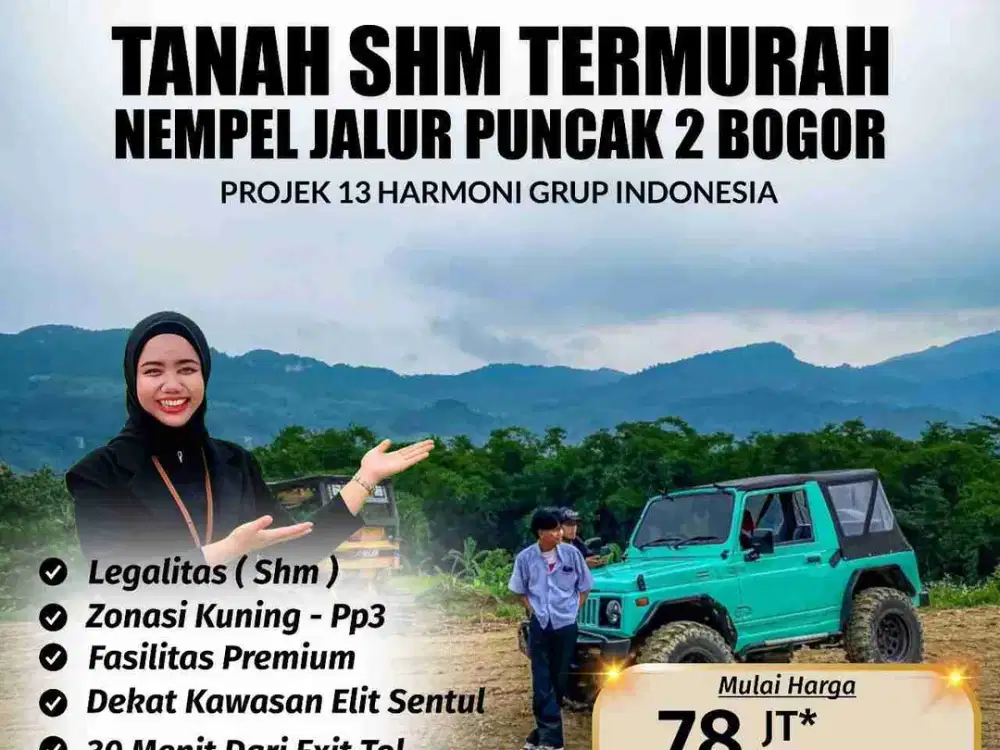 Kavling murah Bogor cuma 30 menit dari Exit Tol