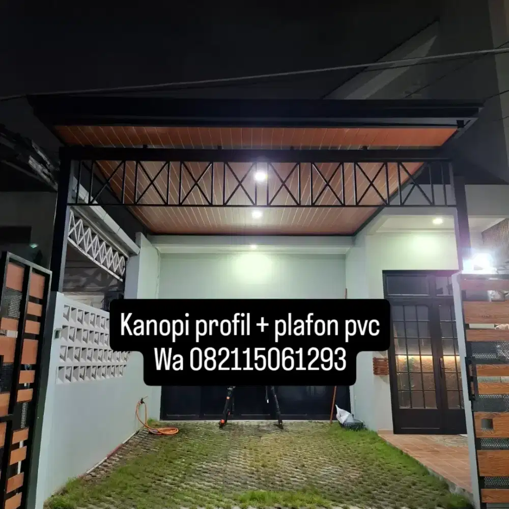 Kanopi model kordoba list profil + plafon pvc