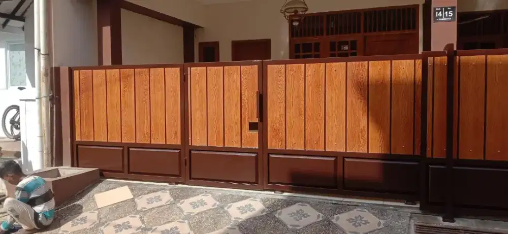 Pagar grc custom dorong lipat