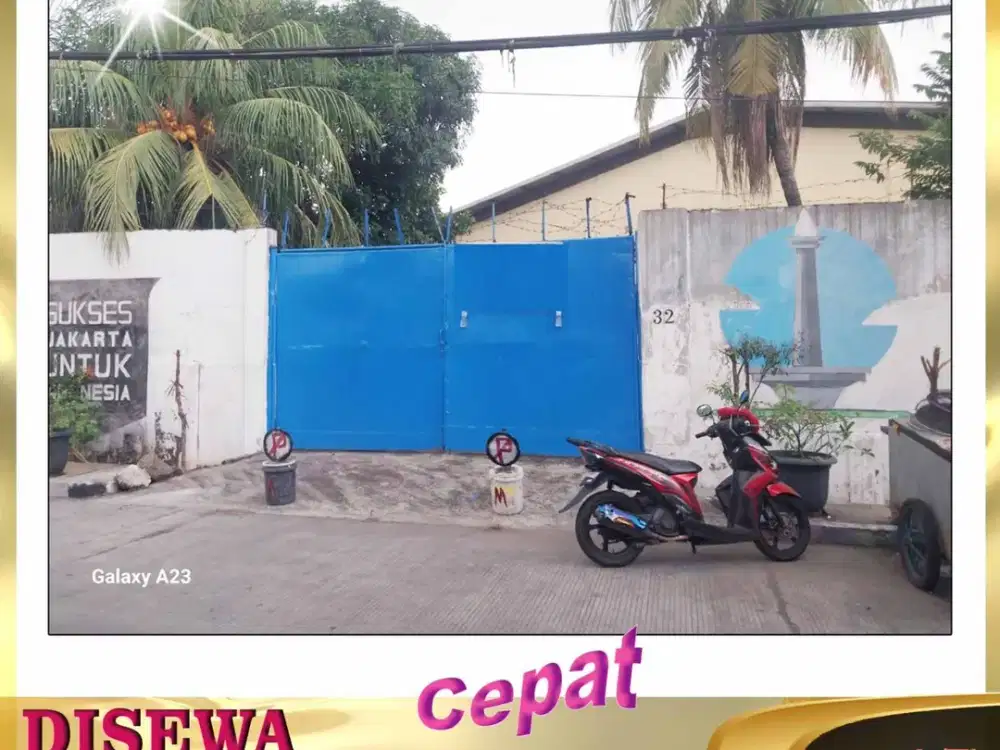 Disewakan gudang luas 1500 meter di area jembatan dua kalijodo penjaringan jakarta utara