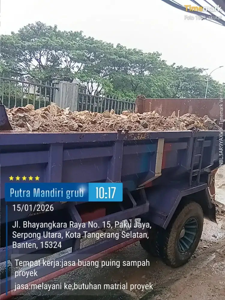 Jasa buang puing dan angkut sampah