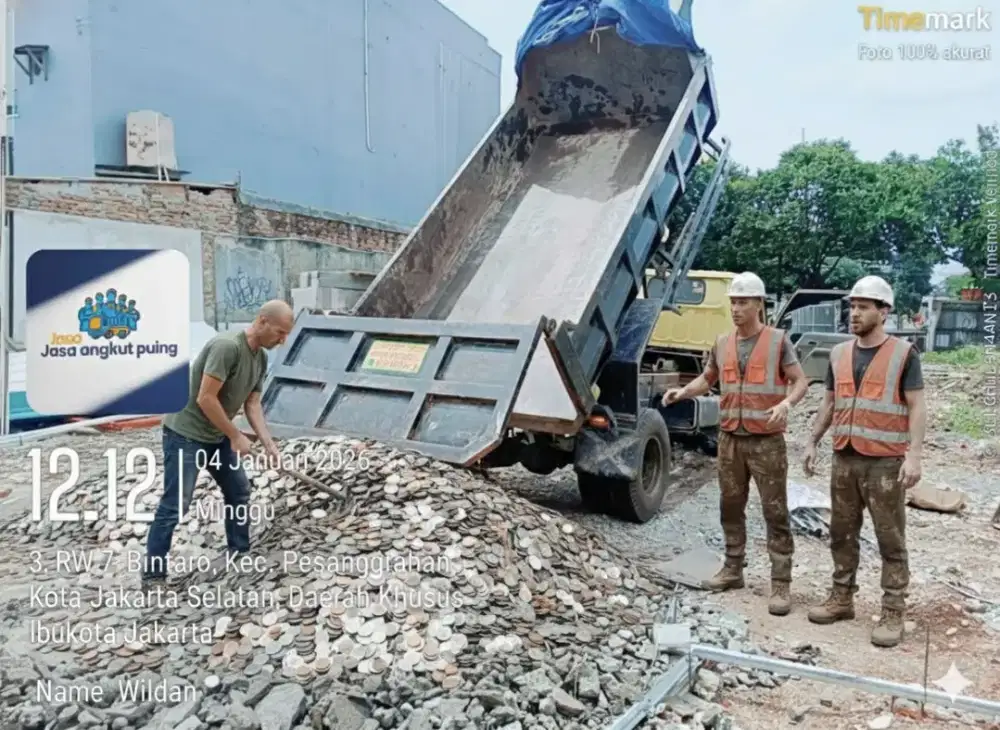Jasa buang puing dan sampah proyek
