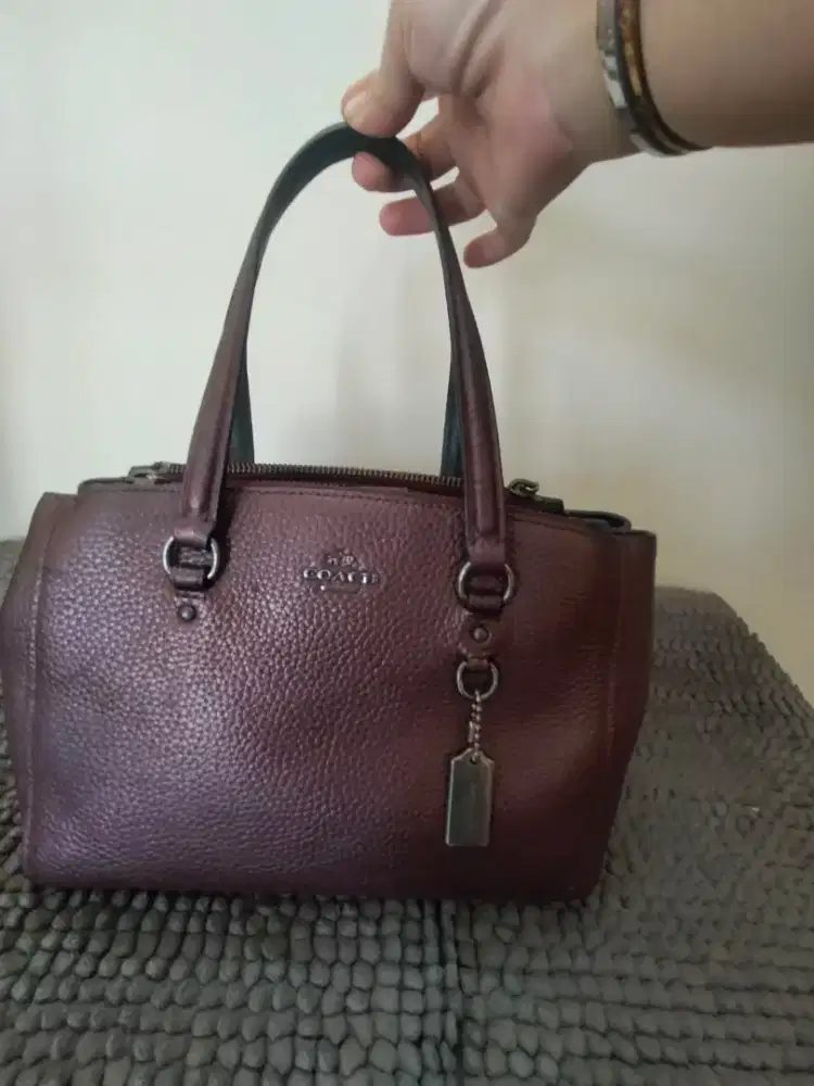 Tas Preloved Coach Ori wrn Burgandy