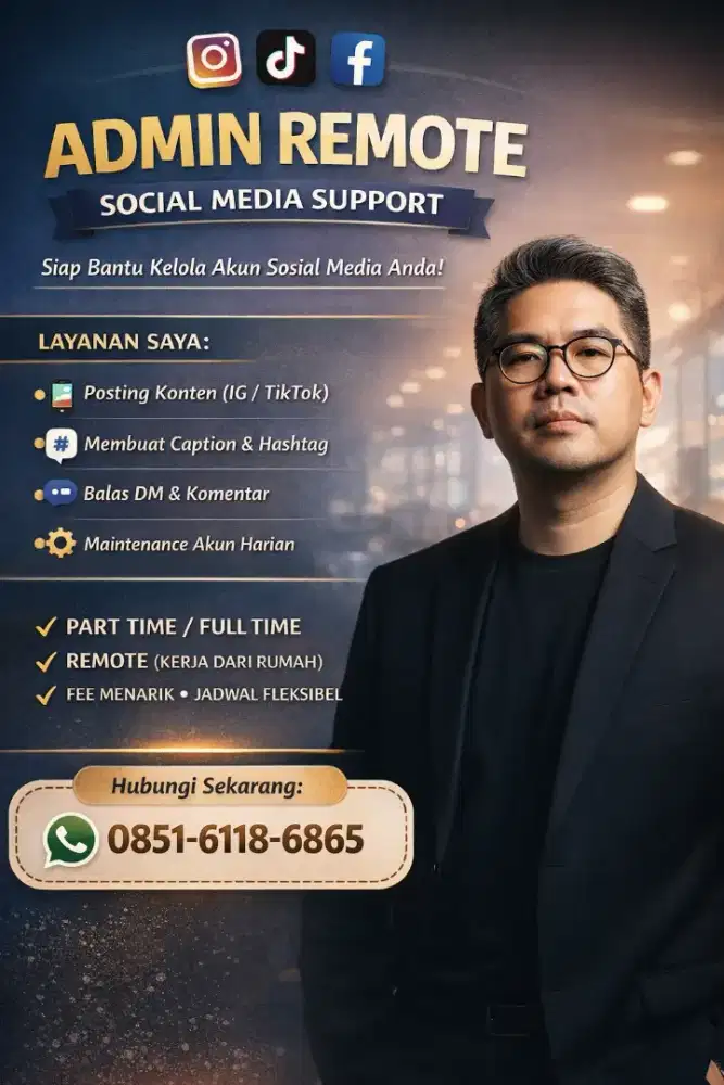 Cari kerja admin social media support ( Remote )