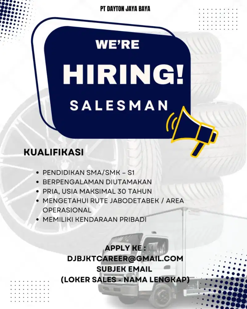 DIBUTUHKAN SEGERA! SALES