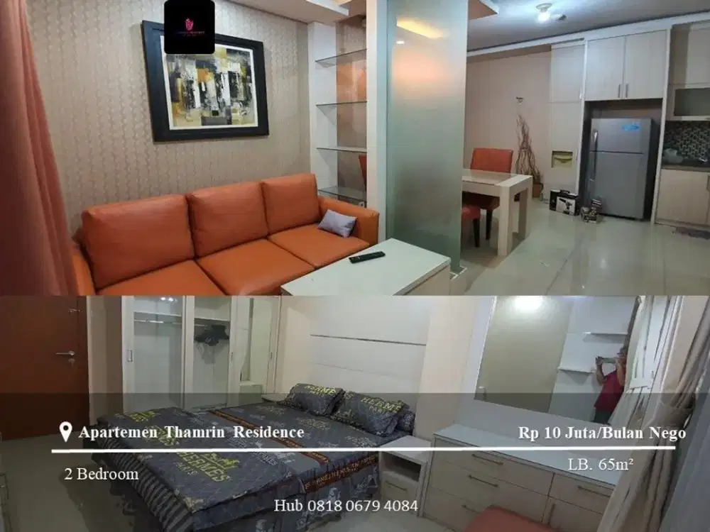 Disewakan Apartement Thamrin Residence 2BR High Floor Furnished