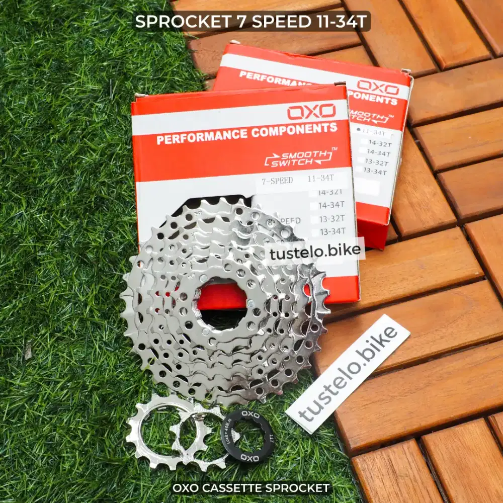 Cassette Sprocket OXO 7 Speed 11-34T Sproket Slop MTB Seli Balap