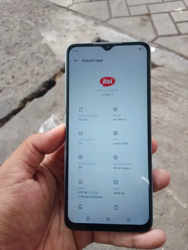 BU jual hp Itel a50