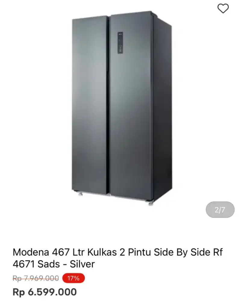 KULKAS SBS MODENA 2 PINTU RF4671 SADS-