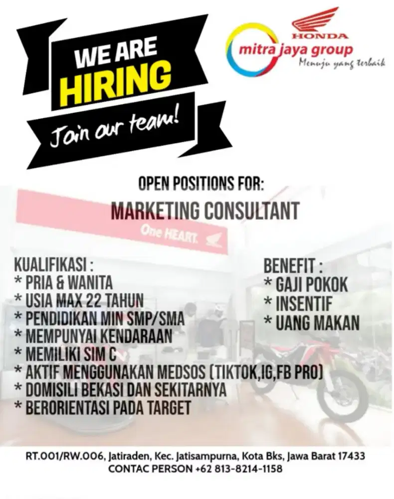 Lowongan kerja sales consultants