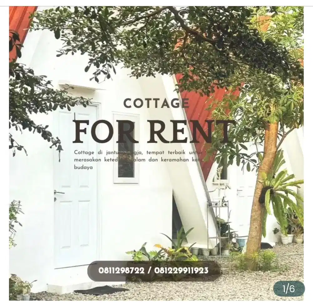 rumah cottage disewakan