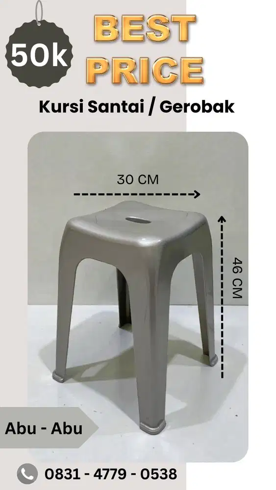 Kursi Plastik Premium - Kursi Santai / Gerobakan