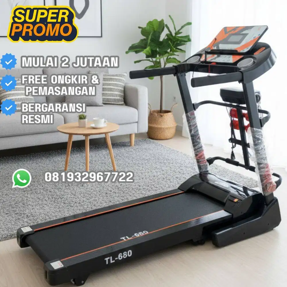 TREADMILL ELEKTRIK TL 680 AUTO INCLINE ORIGINAL DAN BERGARANSI RESMI