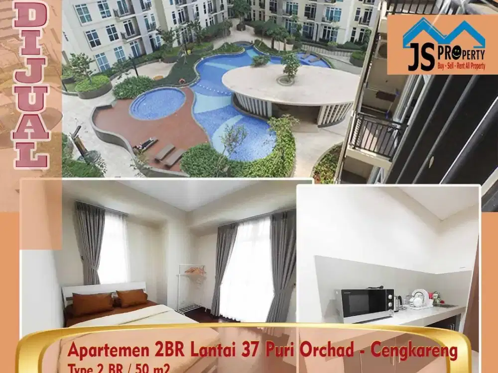 DIJUAL MURAH APARTEMENT 2 BR DI PURI ORCHARD CENGKARENG JAKARTA BARAT