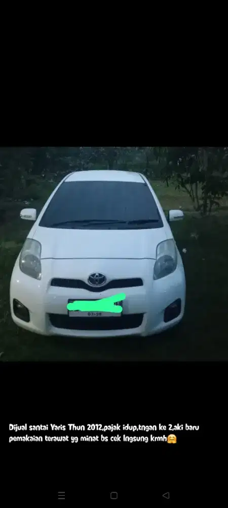 Dijual mobil Yaris Thun 2012 tipe j