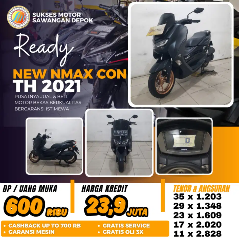 DP 600 BERGARANSI YAMAHA NEW NMAX CON TH 2021 KEYLES UNIT MULUS
