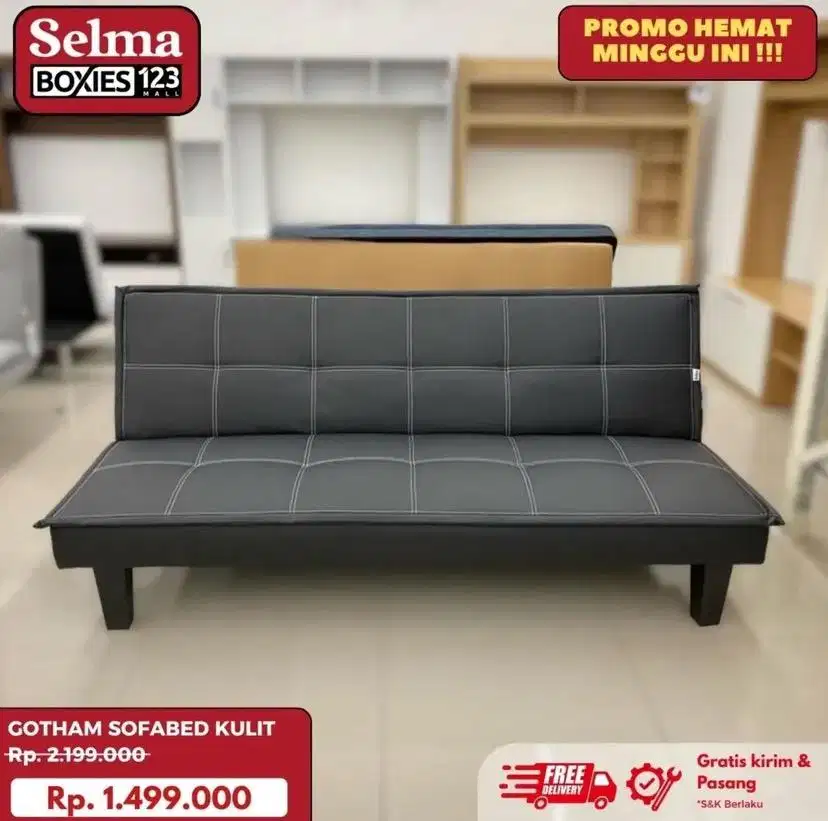 Sofabed bahan kulit sintetis selma