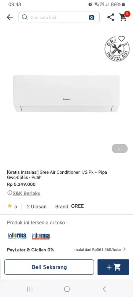 PROMO KREDIT GREE AC 1/2 PK