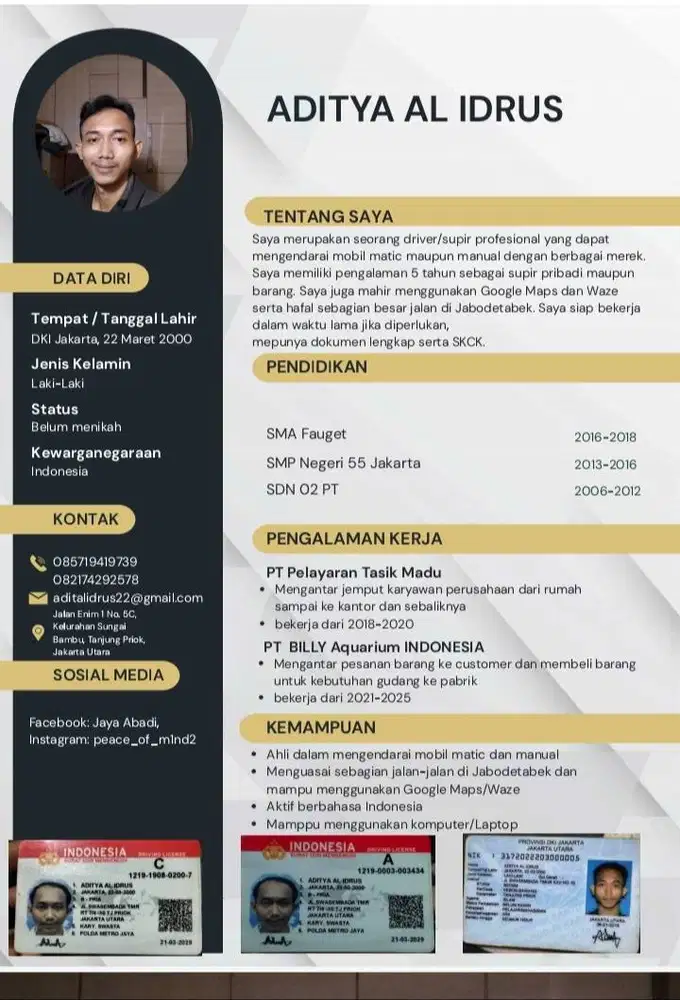 Mencari pekerjaan supir pribadi