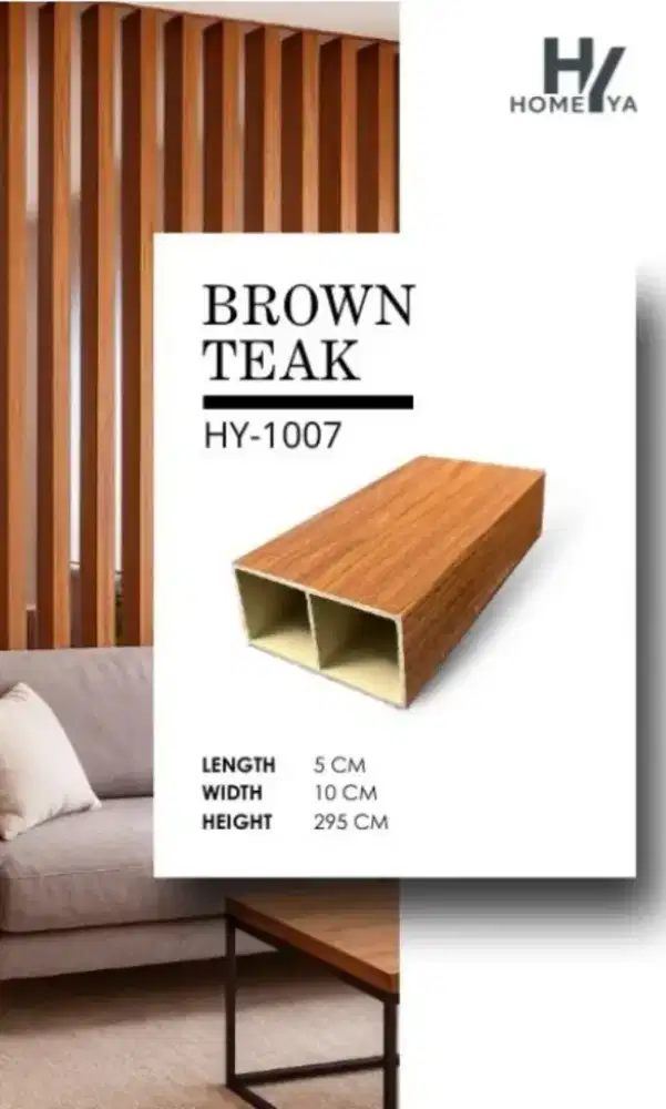 PARTISI HOLLOW INDOOR HOMEYA 10X5 HY-1007 BROWN TEAK