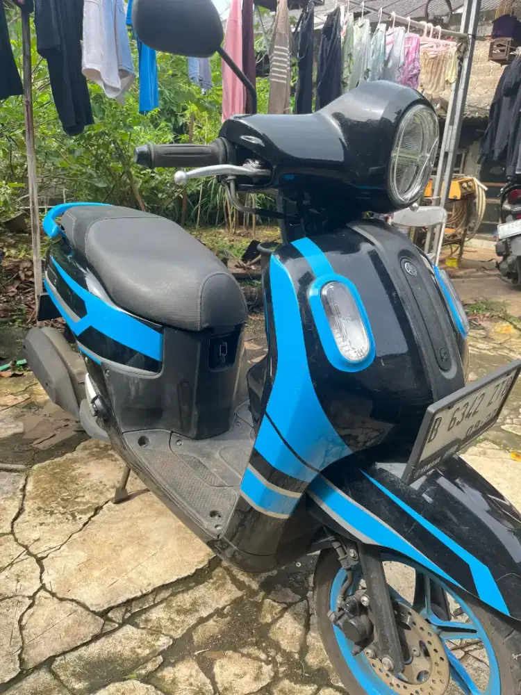 jual yamaha fazzio 2022 biru jarang pakai