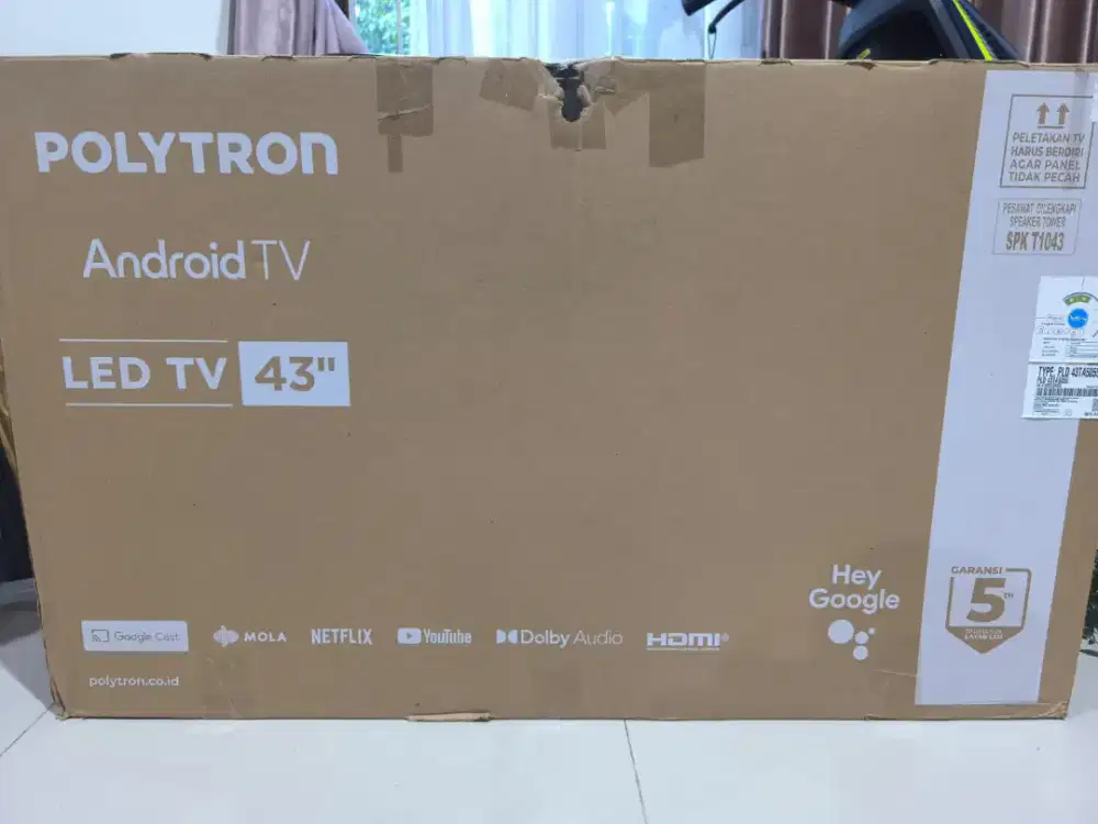 Dijual TV Polytron android 43inc