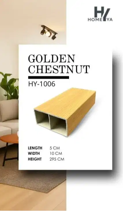PARTISI HOLLOW INDOOR HOMEYA 5X5 HY-0506 GOLDEN CHESNUT