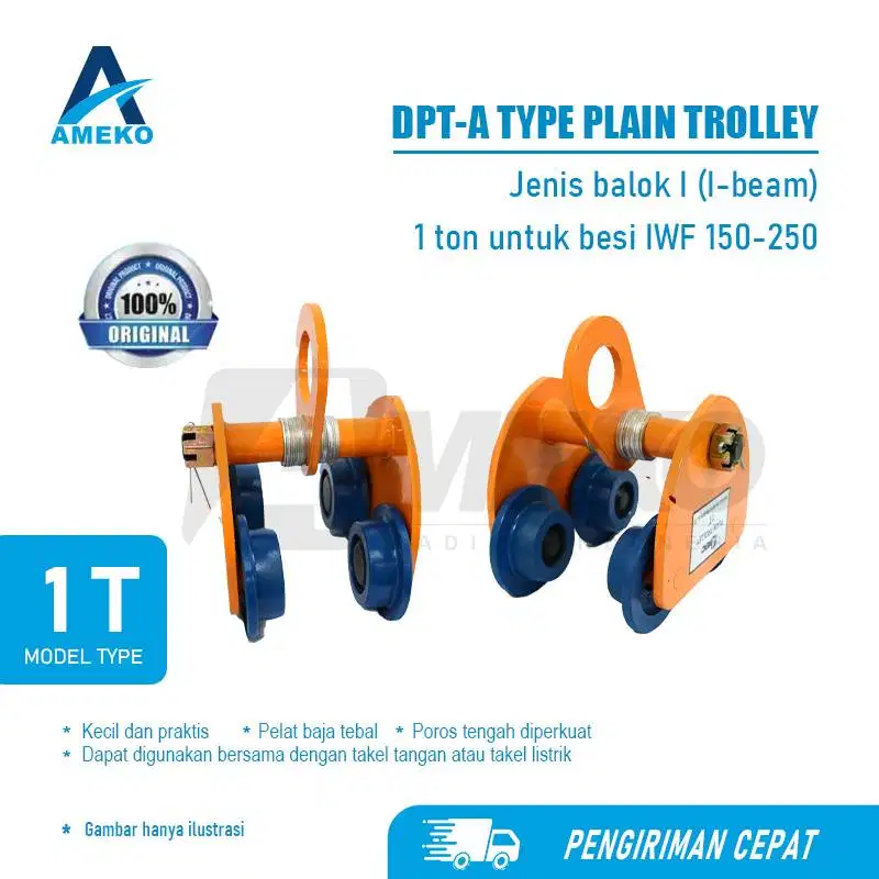 PLAIN TROLEY MANUAL KAPASITAS 1TON , 2TON DAN 3TON