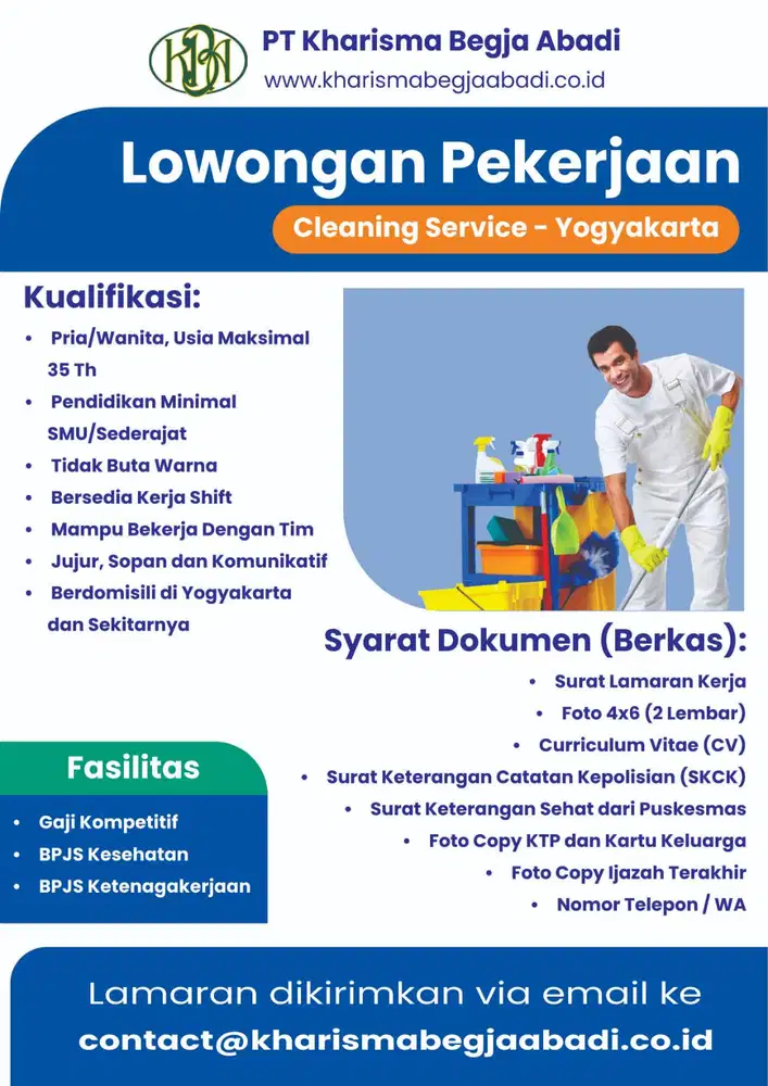 LOWONGAN CLEANING SERVICE