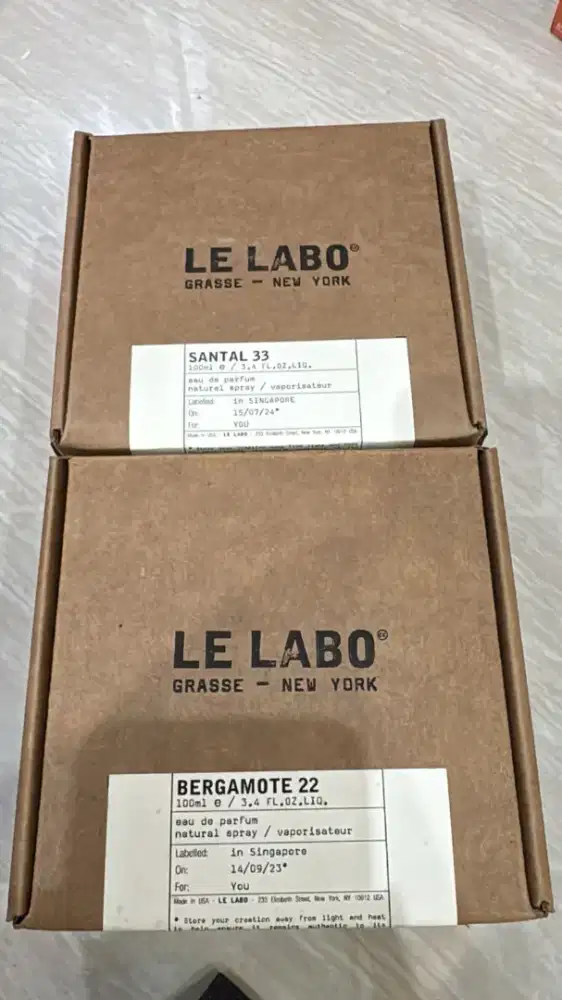 Parfum Le Labo Santal 33 EDP / Perfumes Le Labo Bergamote 22 EDP 100ml