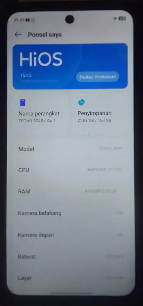 Jual CEPAT! TECNO SPARK GO 2 4+4/128 Black - Harga Merakyat