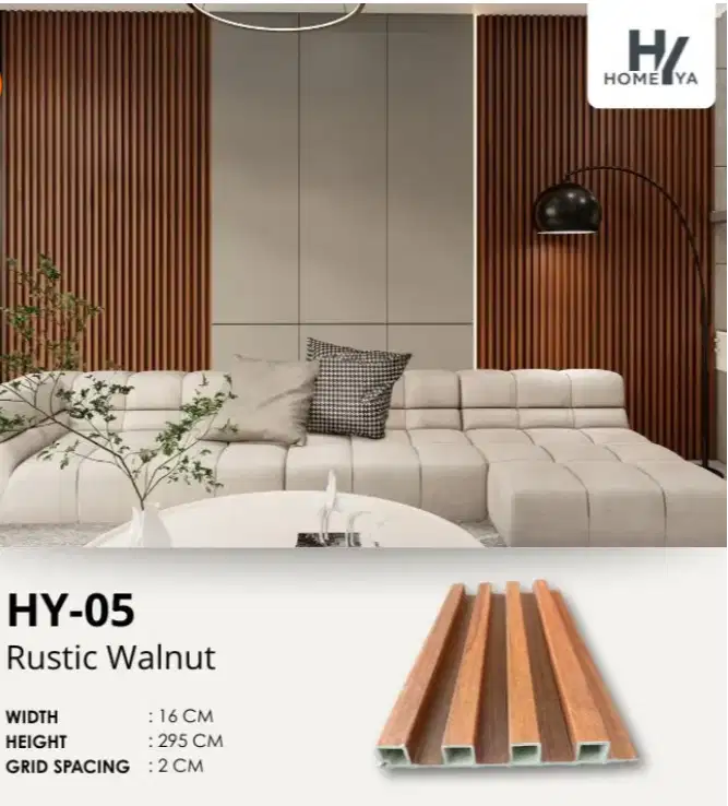 WPC PANEL HOMEYA HY-05 RUSTIC WALNUT