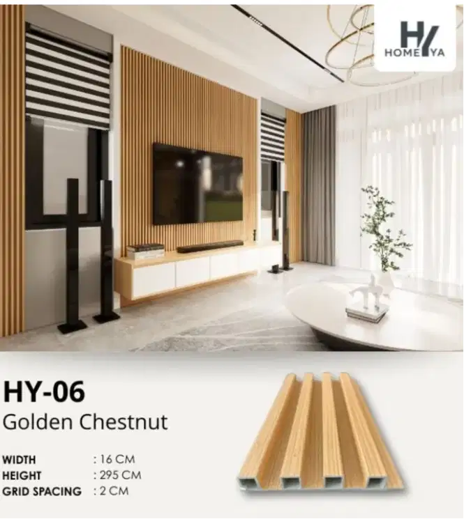 WPC PANEL HOMEYA HY-06 GOLDEN CHESNUT