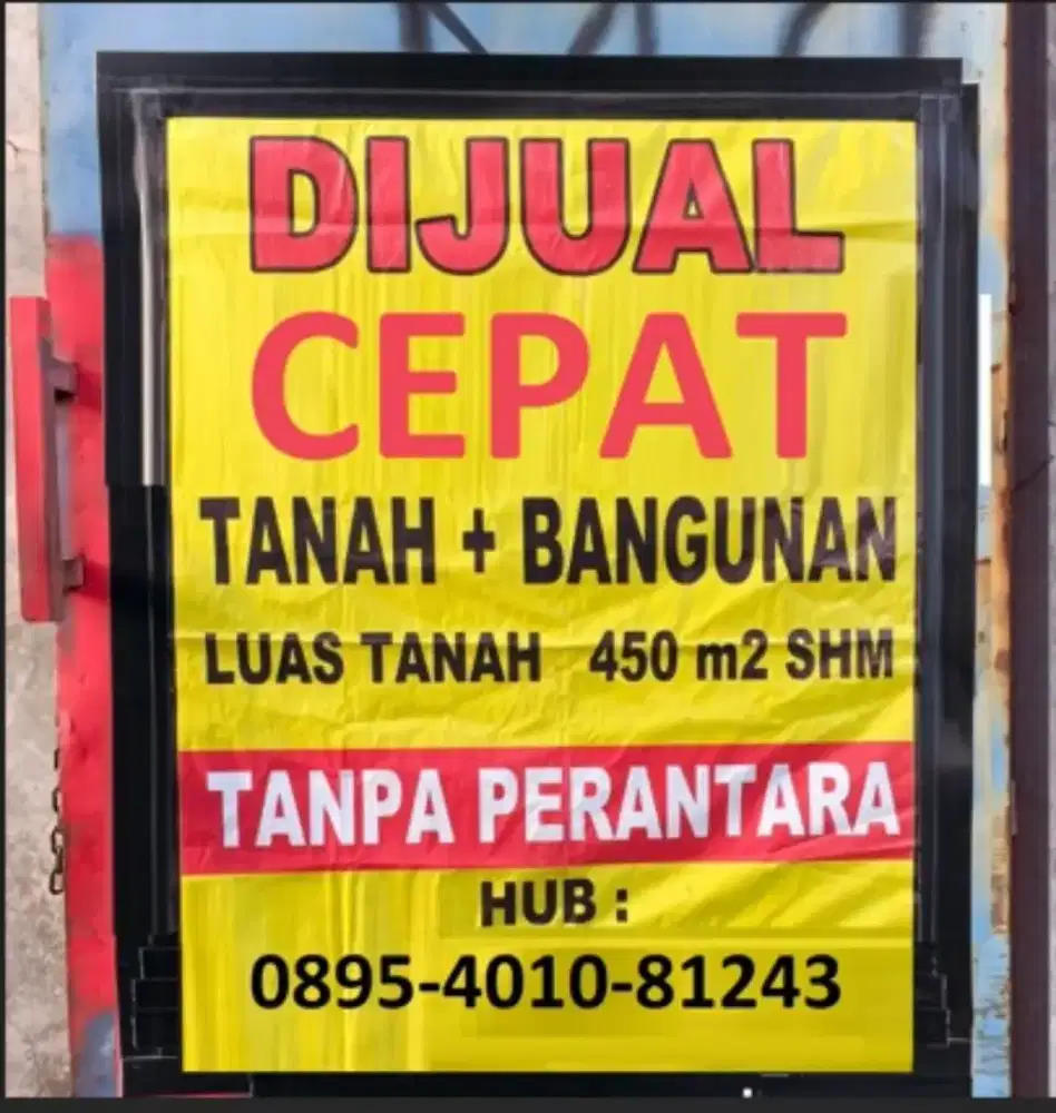 DIJUAL CEPAT TANAH + BANGUNAN 4 RUKO 2 RUMAH