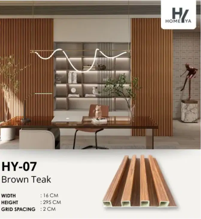 WPC PANEL HOMEYA HY-07 BROWN TEAK
