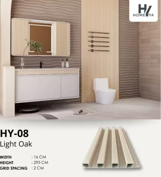 WPC PANEL HOMEYA HY-08 LIGHT OAK