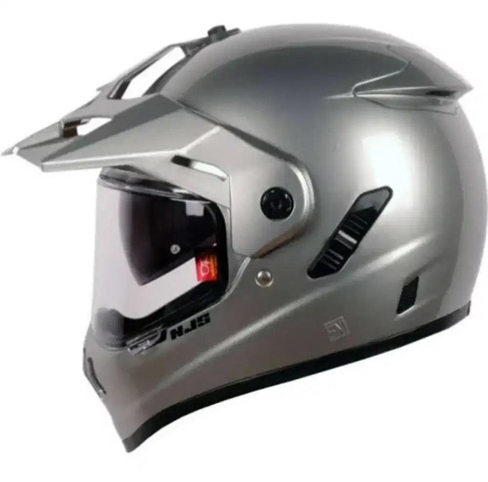 NJS S CROSS HELM SILVER STEEL