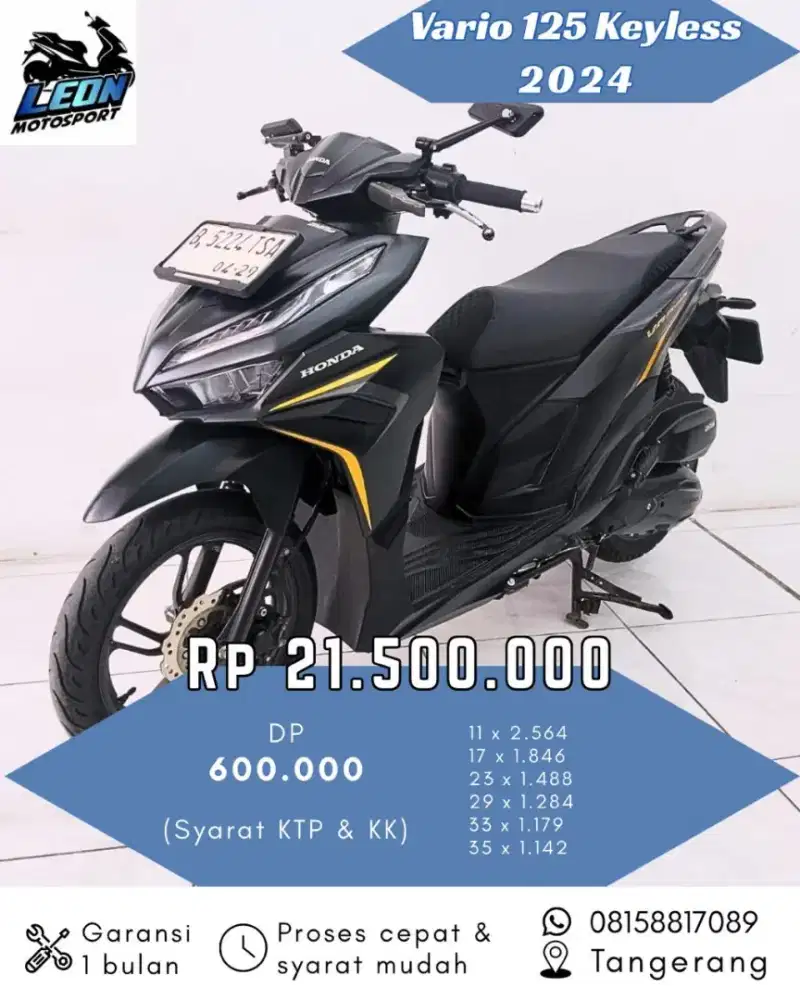 Vario 125 keyless 2024, jual beli mote seken