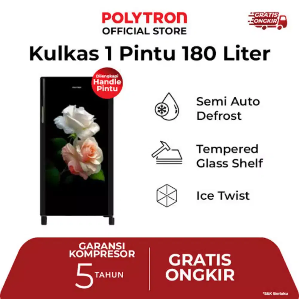 Kulkas Polytron 1 pintu