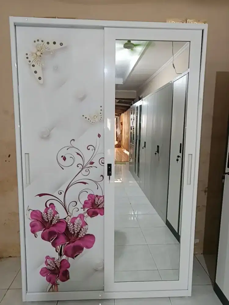 Lemari Pakaian Plat Besi 2 pintu jumbo