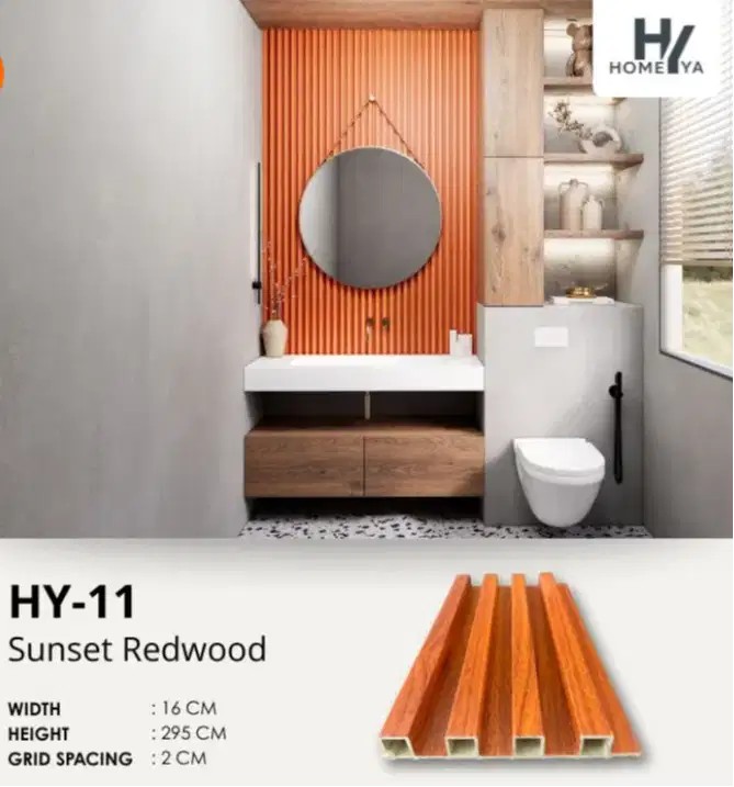 WPC PANEL HOMEYA HY-11 SUNSET REDWOOD