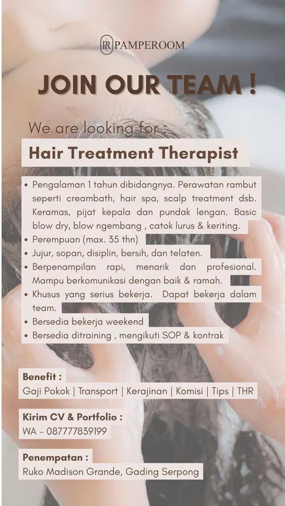 DICARI KARYAWAN SALON