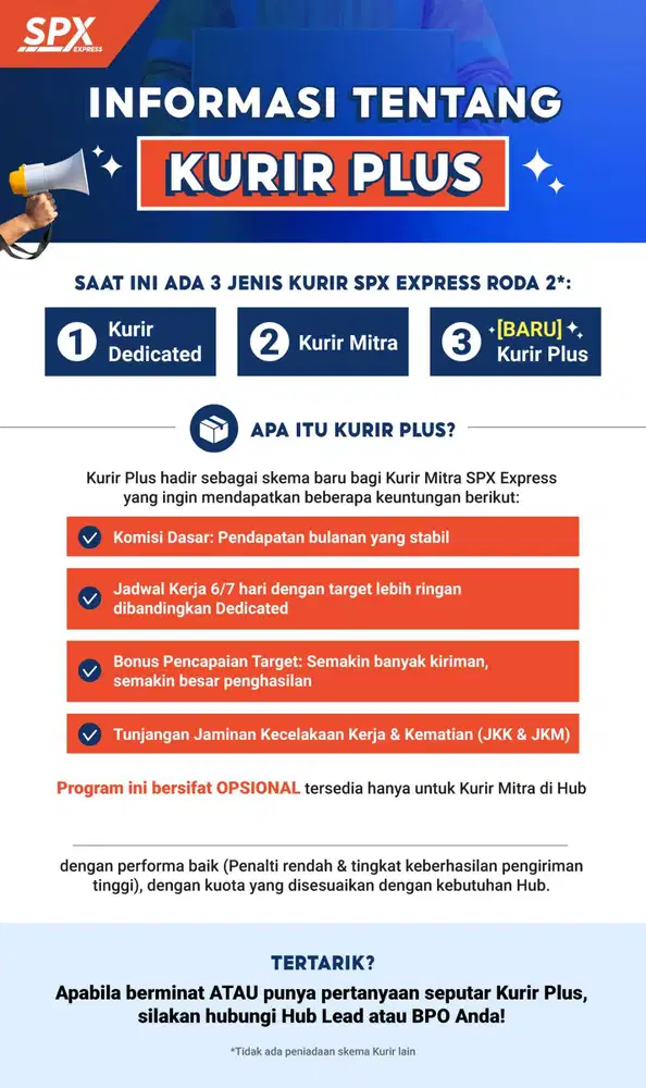KURIR MOTOR & MOBIL KAB. BANDUNG BARAT (PENEMPATAN SESUAI DOMISILI)