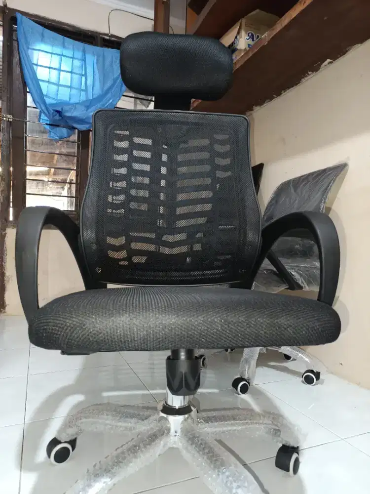 Kursi Hydrolik Jaring + Sandaran kepala