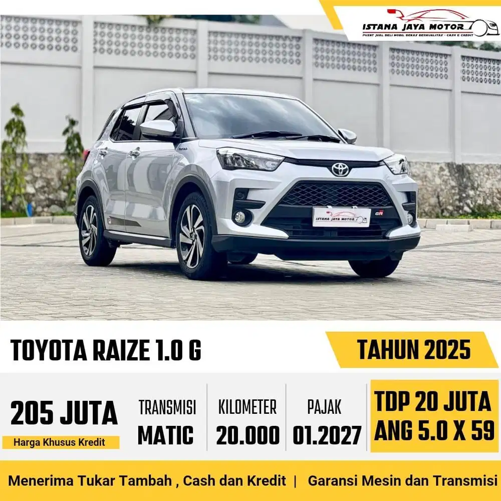 MODEL NEW Toyota Raize G CVT 1.0 Turbo AT 2025