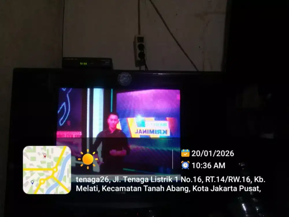 Jual televisi  tabung 29 in merek sharp berikut STB nya