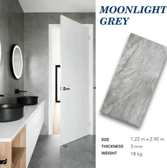 UV MARBLE 290CM MOONLIGHT GREY