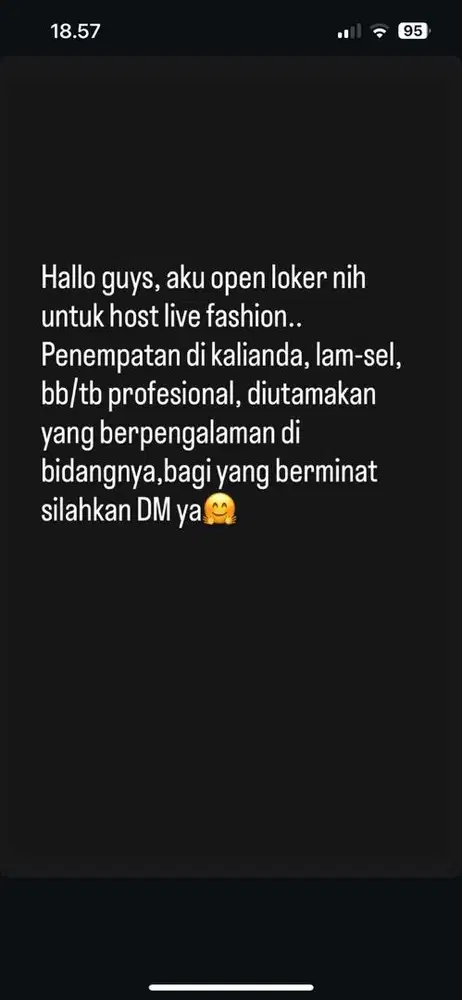 Di butuhkan Host live