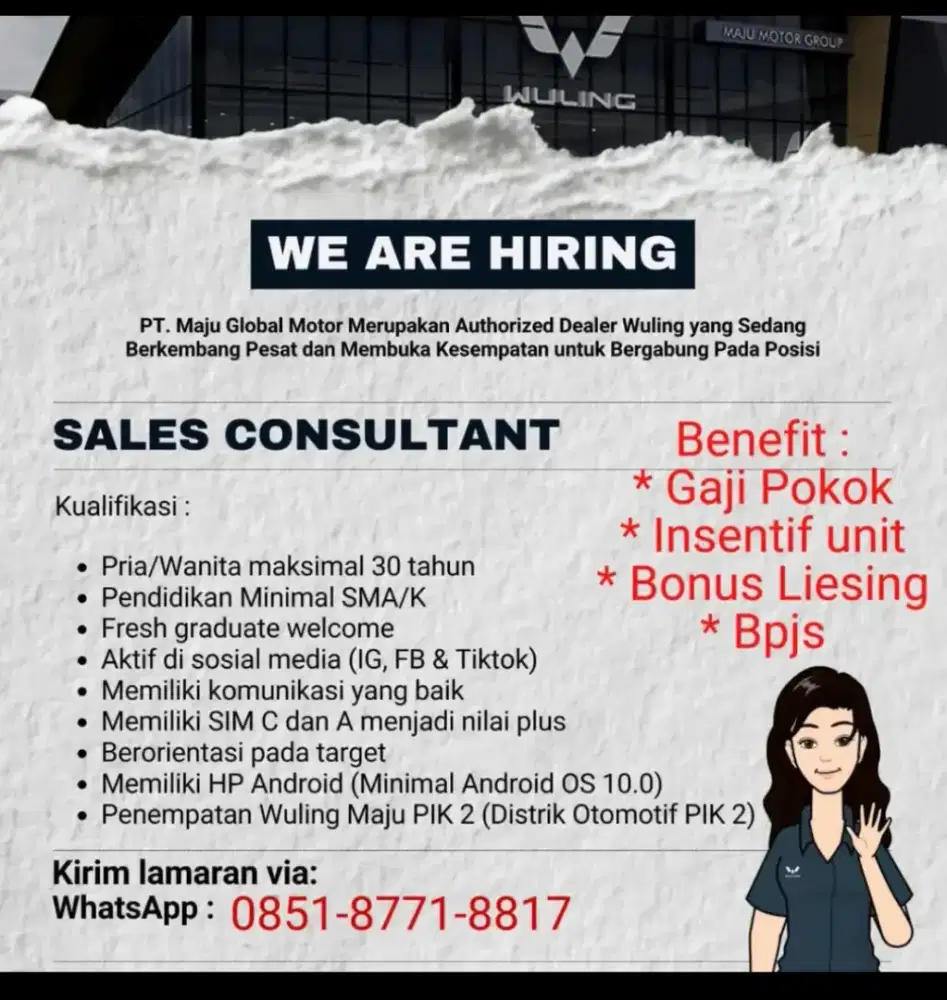 Sales/Marketing Mobil Wuling